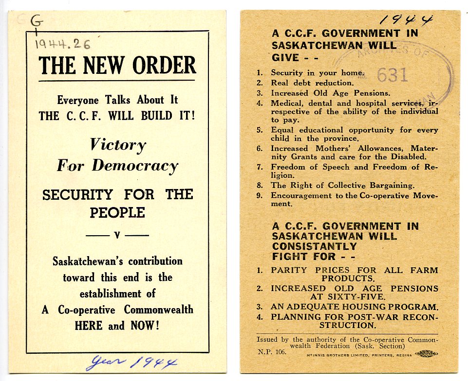 CCF Pamphlet - 'The New Order'