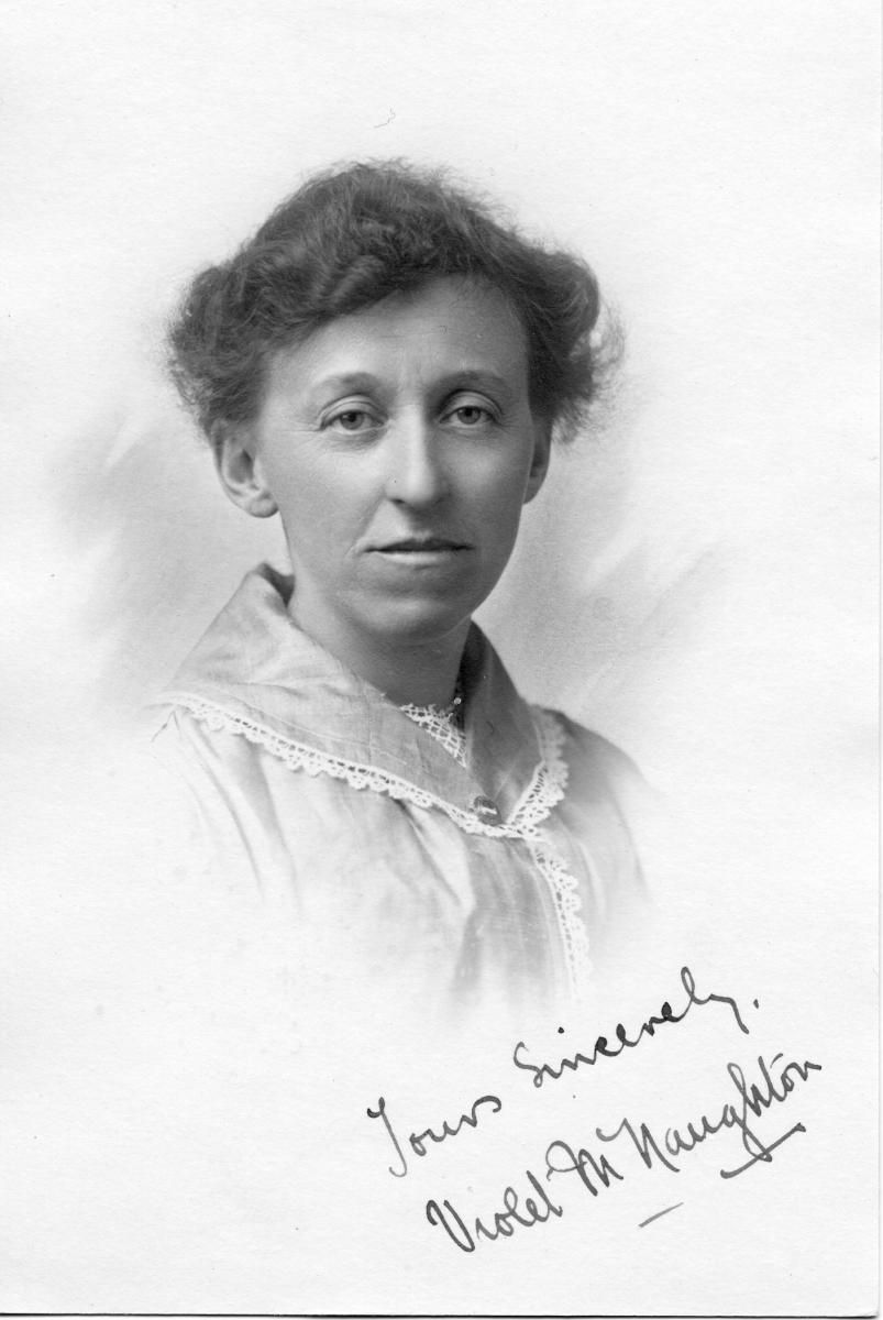 Photograph of Violet McNaughton, ca. 1920